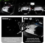 Wevdn Car Interior LED Strip Light, 12V 24 LED Neon Ambient Night Light with Cigarette Lighter Plug, Automotive Atmosphere Decorative Under Dash Lighting Kit, Car Accessories (White)