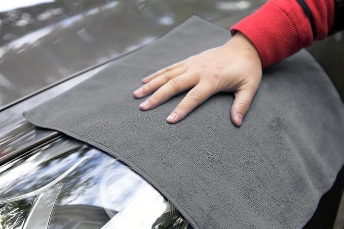 Microfiber Cleaning Cloths (Value Pack of 48) - Size 16 x 16 Inches, Highly Absorbent Cleaning Rags, Lint Free, Reusable and Washable, Microfiber Towels for Cars