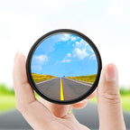 2 pcs Blind Spot Mirrors, 2" Round HD Glass Convex 360° Wide Angle Side Rear View Mirror with ABS Housing for Cars SUV and Trucks, Black, Pack of 2