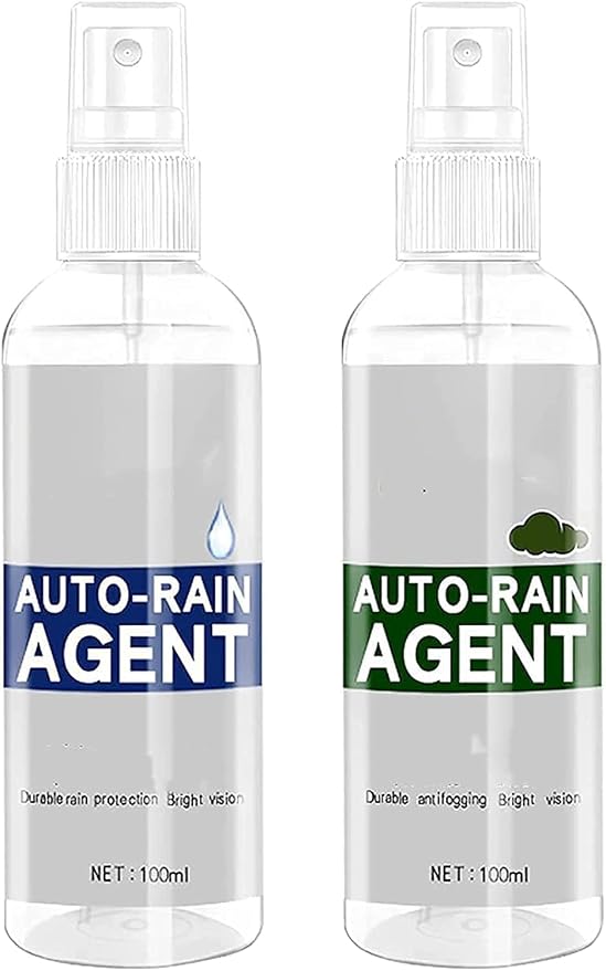 Car Glass Waterproof Coating Agent Anti-Fog Rainproof Agen, Clean and Restore Vehicle Brightness, 100ml (Mixed 2pcs)