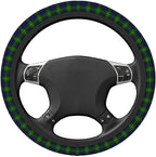 Thickened Elastic Steering Wheel Cover, Gordon Tartan Blue Green Plaid Ultra, Soft, Breathable, Fit for Cars, SUVs, Trucks, Stylish Comfortable Grip