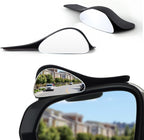 Blind Spot Mirror with Side Mirror Rain Guard, Carbon Fiber 2-in-1 Side Mirror Covers Kit with Wide Angle Adjustable Stick for Cars SUV and Trucks, Pack of 2