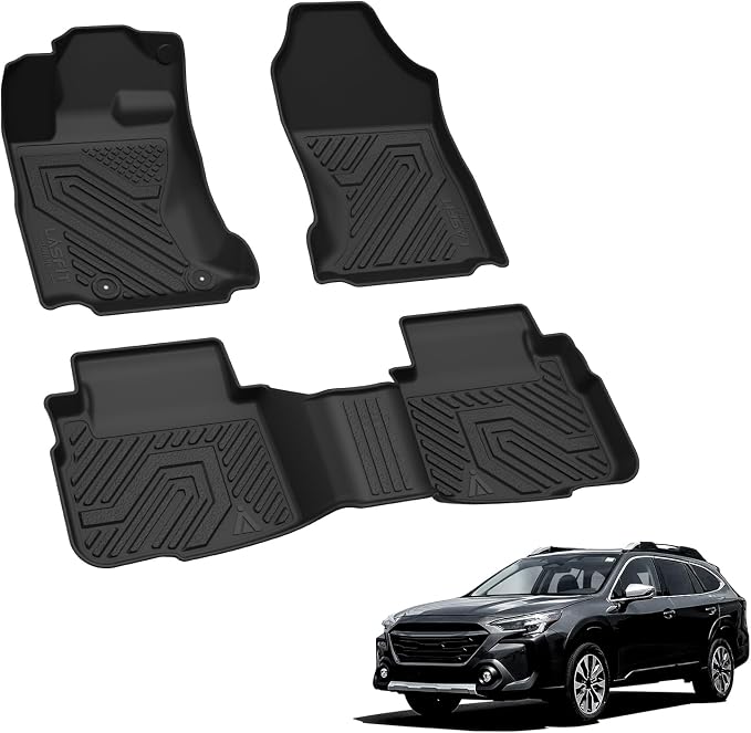 Floor Mats for Subaru Outback & Legacy 2020-2025, All Weather TPE Custom Fit Easy Clean Durable No-Curling Floor Liners for Subaru Outback 1st & 2nd Row Car Mats, Black
