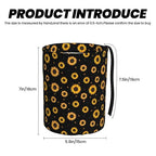 Car Trash Bag Cute Floral Hanging Back of Seat Car Portable Trash Bag Cute Floral Waterproof One-Handed Portable Strap Drawstring Garbage Bags 2 Pieces Car Coasters
