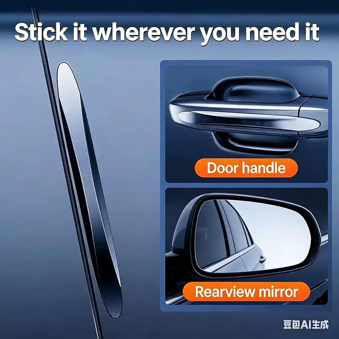 4PCS Car Door Edge Guards for Toyota RAV4 2013-2018 2019-2025 Shock-Absorbing Flexible Slim Anti-Collision Trim Side Bumper Protector Black Accessory,Transparent-4PCS