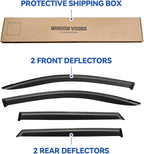 Window Visors Rain Guards for 2016 2017 2018 2019 2020 2021 Hyundai Tucson, Out-Channel Window Vent Wind Deflectors Visors Shades for 16 17 18 19 20 21 Tucson