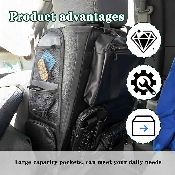 1PCS Car Seat Storage Pouches, Car Organizer, Universal Fit for Car Seats, SUVs, Trucks, Organize Phones, Water Bottles, Snacks, Travel Essentials (1PCS)