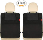 Car Backseat Organizer Premium Quality Car Kick Mats with 10" Tablet Holder - Extra Large Pocket- Sturdy Top 2Pack