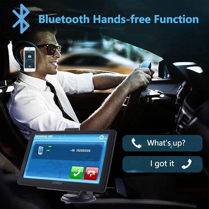 N800 GPS Navigator for Car with Bluetooth, 7” Truck GPS Commercial Drivers, 2026 Maps (Free Lifetime Updates), Semi Trucker GPS Navigation Systems, Custom Truck Routing