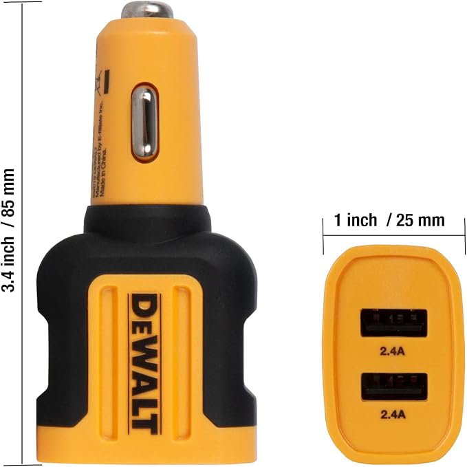 Heavy Duty 24W USB Car Charger Adapter, Cigarette Lighter Adapter USBA Charger, Fast Charging Car Lighter USB Adapters, Cell Phone Automobile Chargers for iPhone, Samsung Galaxy, iPad