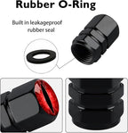 4Pack Beast Eyes Tire Valve Caps Universal Tire Air Cap Valves Stem Covers | Aluminum Alloy Rust-Proof Valve Stem Caps,for Auto SUV Truck Motorcycle Bicycle,Red Eyes Gifts for Women Mom Driver