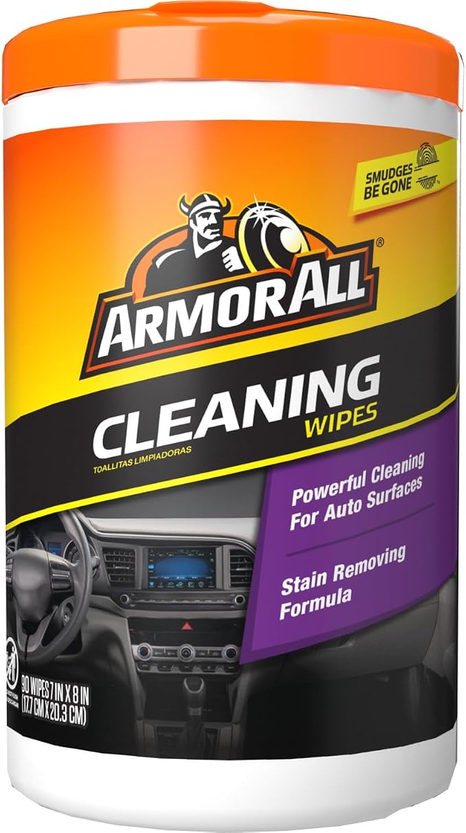 Car Cleaning Wipes, Wipes for Car Interior and Car-Exterior, 90-Wipes Each (Pack of 6)