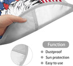 American Flag Eagle Steering Wheel Sun Shade Cover Steering Wheel Sun Block Anti-Heat Aluminum Foil Steering Wheel Cover Steering Wheel Sun Heat Shield for SUV Truck Van