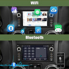 4Core 64GB ROM Car Radio Stereo for Dodge Ram 1500 2500 3500 2009-2012 Jeep Wrangler 2007-2018 Avenger Challenger, 7 Inch Touch Screen with Wireless CarPlay Android Auto Backup Camera