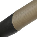 Two Tone Perforated PU Leather Steering Wheel Cover for Car Van SUV Truck, 14.5 to 15 inch, Standard, Beige