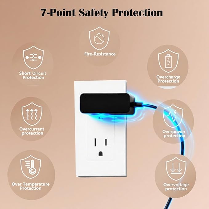 Adapter for Snailax SL-126 SL-262 SL-262A SL-262M SL-262P Massage Extra | Memory Foam Support Seat Cushion 12V DC Power Supply Battery Charger