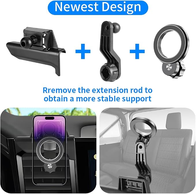 Car Magnetic Phone Mount for Chevrolet Chevy Silverado 1500 2022 2023 2024 2025 2026 and 2500HD 3500HD 2024-2026 [NOT Fit Work Truck.Custom] Auto Accessories Best Cellphone Holder Screen Stand