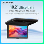 10.2 Inch Car Overhead Player 1280 * 720 IPS Screen Car Roof Mounted Flip Down Car TV Support HDMI, USB, AV Input (No DVD Drive)
