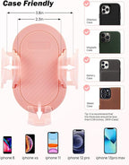 Cup Holder Phone Mount for Car, Car Cellphone Large Adapter Long Arm with 360 Degree Rotation, Compatible iPhone, Samsung & All Smartphones,Pink,1 Pack