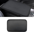 Leather Center Console Cushion Pad, 11.4"x7.4" Waterproof Armrest Seat Box Cover Fit for Most Cars, Vehicles, SUVs, Comfort, Car Interior Protection Accessories (Black/Skin)