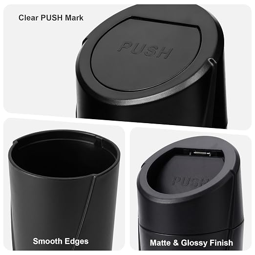Car Trash Can, 2 Pack Leakproof Mini Garbage Bin with Lid, 40 Bags | Leakproof, Mini, Garbage Bin with Lid