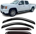 Window Visors Rain Guards Deflectors for 07-13 Chevy Silverado/GMC Sierra 1500, 07-14 Silverado/Sierra 2500HD 3500HD Crew Cab/Avalanche/Suburban/Yukon XL,Window Wind Deflectors Vent Shade 4-PCS Set