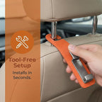 Car Seat Headrest Hook, Multifunctional Vehicle Backseat Hanger Organizer for Purse Handbag Coat, Auto Seat Back Phone Holder Storage Hook, Universal for Sedan Truck SUV (Orange)
