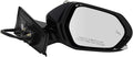 Passenger Side Power Heated Mirror with Blind Spot Indicator Smooth Black Paint to Match Compatible with 2016-2020 Toyota Prius 2017-2020 Prius Prime TO1321357