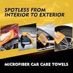 Yellow Microfiber Cleaning Cloths 12 Pack, 12.5 x 12.5 inch Microfiber Towel for Cars, Ultra Absorbent Car Washing Cloth, Lint Free Streak Free Cleaning Rags for Car, Kitchen, and Window