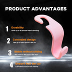 4PCS Car Seat Headrest Hook, Auto Back Seat Hanging Storage Organizer, Vehicle Seatback Hanger Holder for Purse Handbag Coat Umbrella, Universal Interior Car Accessories (Light Pink)