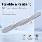 4 PCS Silicone Car Door Edge Guards, Self Adhesive Car Door Protector, Anti-Collision Crash Scratch Strips Protector, Auto Accessories Decorative Strip for Sedans Trucks SUVs (Gray)