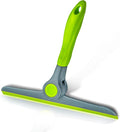 10" Heavy Duty Green, Grey Window Cleaning Squeegee, Handheld Squeegee for Glass Doors, Windows, Car Windshields & More