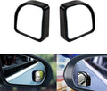 x Blind Spot Mirror, 2'' Black Fan HD Glass Convex Adjustable Wide Angle Rear View Mirror,Universal For Car SUVs Truck Motorcycle (2pcs)