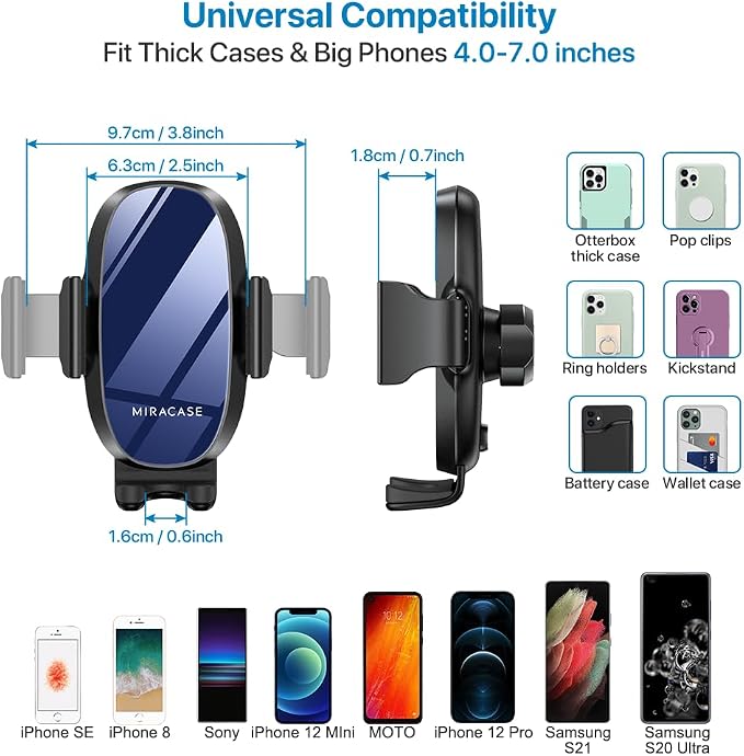 Universal Cup Phone Holder for Car, [Upgraded Version] Adjustable Long Neck Car Cup Holder Phone Mount Cradle Friendly Compatible with iPhone Samsung Google and All Smartphones, Blue