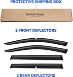 Window Visors Rain Guards for 2014-2023 Jeep Cherokee, Out-Channel Window Vent Wind Deflectors Visors Shades for 14-23 Cherokee KL