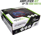 Timpano Amplifier Wiring Kit - 4 Gauge Amp Kit 2000 Watts Car Amplifier Installation CCA Cables Kit – 150 Amp Fuse Single Amp TPT-AMPKIT4 RED