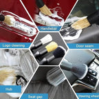 8PCS Car Detailing Brush Set, Car Detailing Brush, Soft Car Cleaning Brush, Suitable for Cleaning Car Interiors, Including Air Vents, Center Console, Seat Gaps, and More