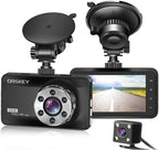 ORSKEY Front and Rear 1080P Full HD Dual Dash Camera in Car Camera Dashboard Camera for Cars 170 Wide Angle with 3.0" LCD Display Night Vision and G-Sensor