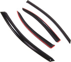 WD2-324 Dark Smoke 4 Pcs Set Window Visor (Outside Mount) Deflector Rain Guard Compatible with 2007-2017 Mitsubishi Lancer