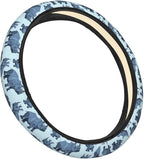 Cartoon Animal African Rhinos Steering Wheel Covers Anti-Slip Elasticity Car Accessories Steering Wheel Protector Universal 15 Inch for Cars SUV Vehicle Truck
