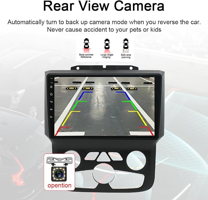 4+64GB for Dodge Ram Radio 2013-2019 1500 2500 3500 9" Android 13 IPS Touchscreen Built-in Apple CarPlay Auto GPS Navigation Bluetooth Head Unit EQ DSP with Free Back Camera AC Ram