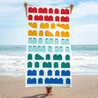 Children Beach Towel - 100% Cotton Super Soft Absorbent Bath Towel, 28" x 58" Inch Lightweight for Travel, Official Licensed Product, Multi - LEGO®