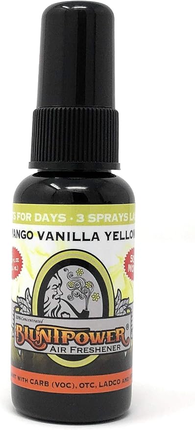 (Mango Yellow, 1 Pack) Concentrated Air Freshener for Room and Car Spray - Oil-Based Diffuser Spray Bottle - Long-Lasting Bathroom Spray, Car Freshener, & Odor Eliminator Spray