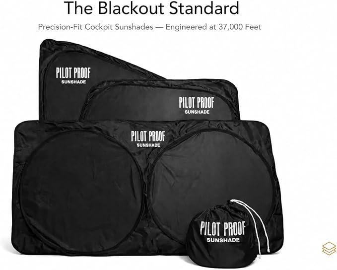 Boeing 737 Cockpit Sunshade Kit – Triple-Layer Blackout Window Shades for 737 NG & MAX Flight Deck | Precision-Fit, Foldable | Built by Pilots