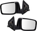 Driver and Passenger Side Mirror Assembly Set Power Heated Textured Black Compatible with 2008-2013 Nissan Rogue 2014-2015 Nissan Rogue Select