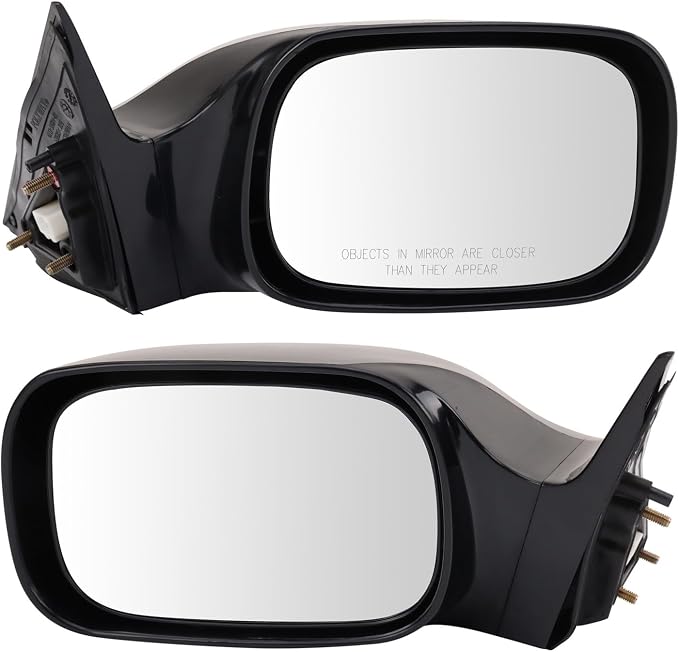 2 Piece Driver and Passenger Side Mirror Assembly Set Electric Adjustment Non-Heated No Memory Black Compatible with 2005-2010 Toyota Avalon XL Without Nav TO1320225 TO1320235 TO1321225 TO1321235