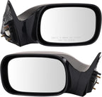 2 Piece Driver and Passenger Side Mirror Assembly Set Electric Adjustment Non-Heated No Memory Black Compatible with 2005-2010 Toyota Avalon XL Without Nav TO1320225 TO1320235 TO1321225 TO1321235
