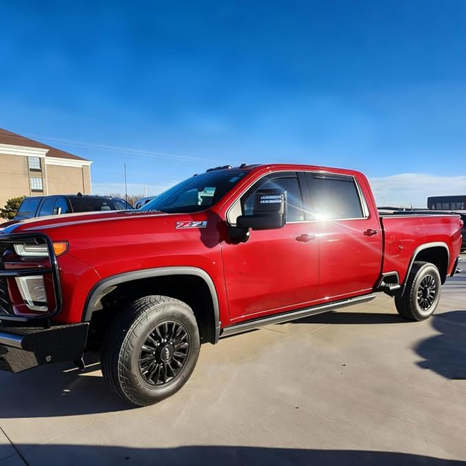2020-2026 Smoke in-Channel Rain Guards Window Visors Compatible with Chevy Silverado/GMC Sierra 2500HD 3500HD Crew Cab, Window Deflectors Vent Deflector Sun Shade Pickup Truck Accessories
