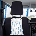 Car Trash Bag Car Garbage Bag Hanging Cars Trash Can Spring Decor Waterproof Cars Back Seat Organizer for Vehicle Travelling Swimming Camping Blue Flower Decor