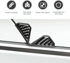 2PCS Car Door Corner Guards, Carbon Fiber Car Door Edge Protector, Anti-Collision Anti-Scratch Soft Plastic Doors Corner Protective Cover, Universal for Most Vehicle, Car, Truck (Black)
